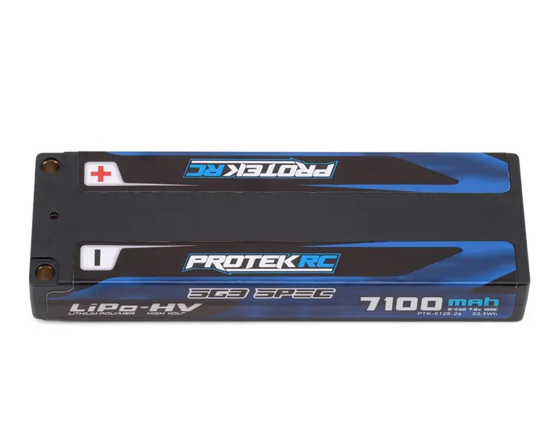 2S 150C Low Ir Sg3 Hv Ulcg Stick Lipo Battery (7.6V/7100Mah) W/5Mm Connectors (Roar Approved), Ptk-5128-26 1