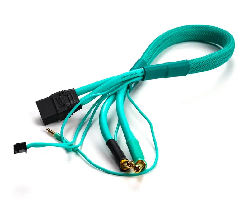 2S Lipo Xt90 Charge Lead (Female Xt90 To 5Mm Bullets) (450Mm) W/3-Pin Jst-Xh Balance Plug (Aurora Green),  Cyecw02 1
