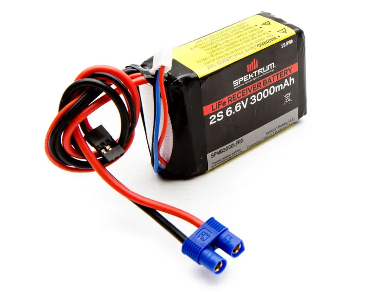 3000Mah 2S 6.6V Li-Fe Receiver Battery 1