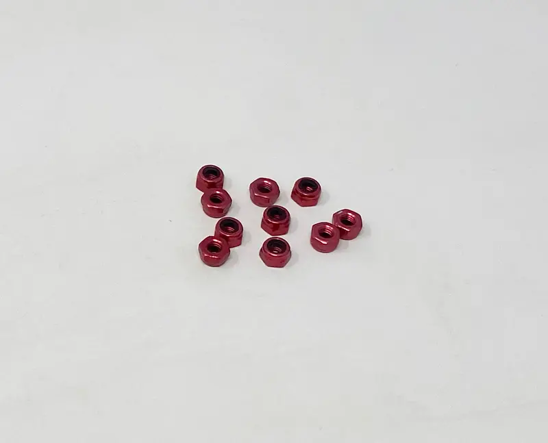 3Mm Hex Lock Nut Aluminum 6Mm Hex (Red), Vrc-30186 1