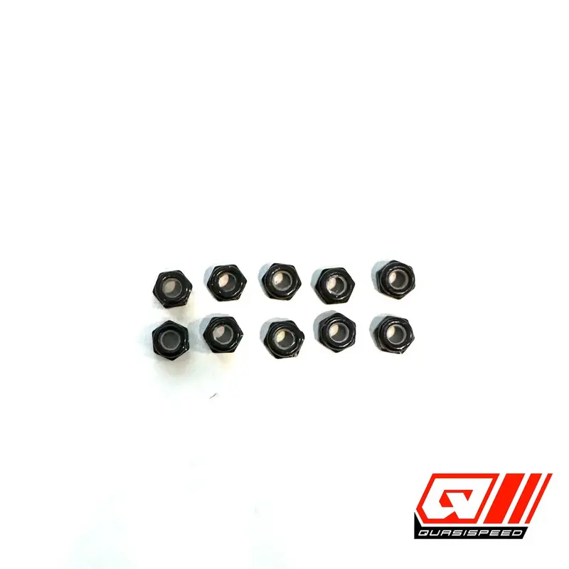 3Mm Locknuts Black (10) Qs-6833 1
