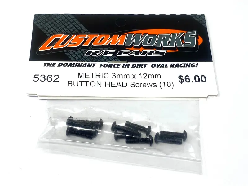 3Mm X 12Mm Button Head Screws Metric (10) Cw-5362 1