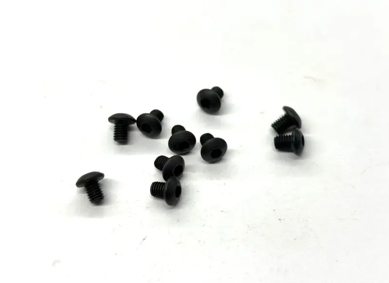 3Mm X 4Mm Metric Button Head Screw (Black Steel) Set Of 10, Vrc-8267 1
