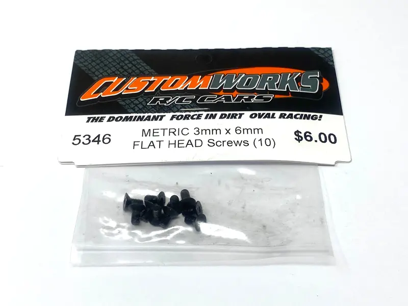 3Mm X 6Mm Flat Head Screws Metric (10) Cw-5346 1