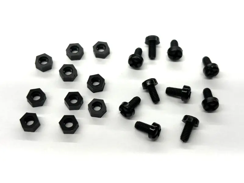 3Mm X 6Mm Lexan Body Screw And Nut Kit, Plastic (10 Pieces Ea), Vrc-1015 1