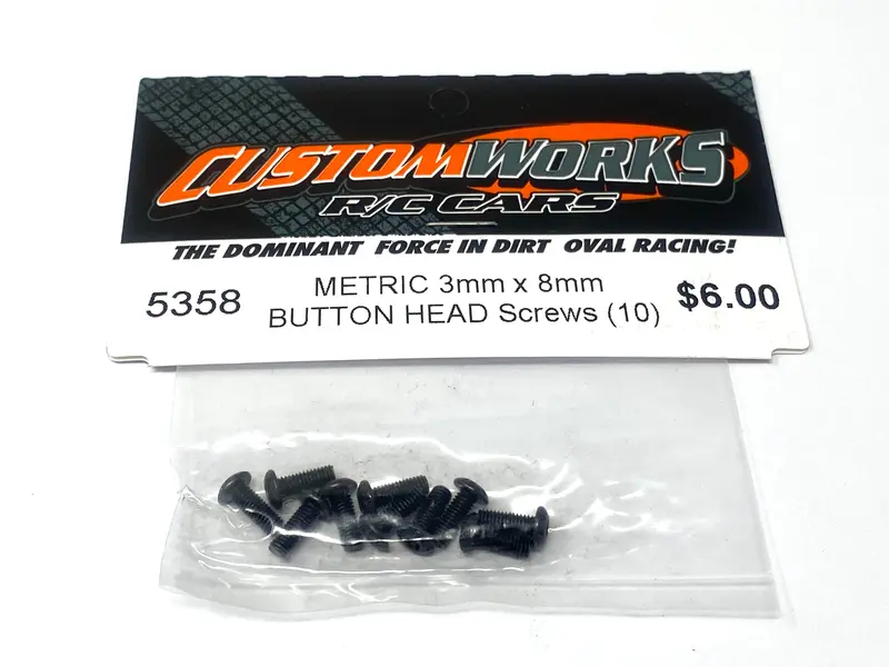 3Mm X 8Mm Button Head Screws Metric (10) Cw-5358 1