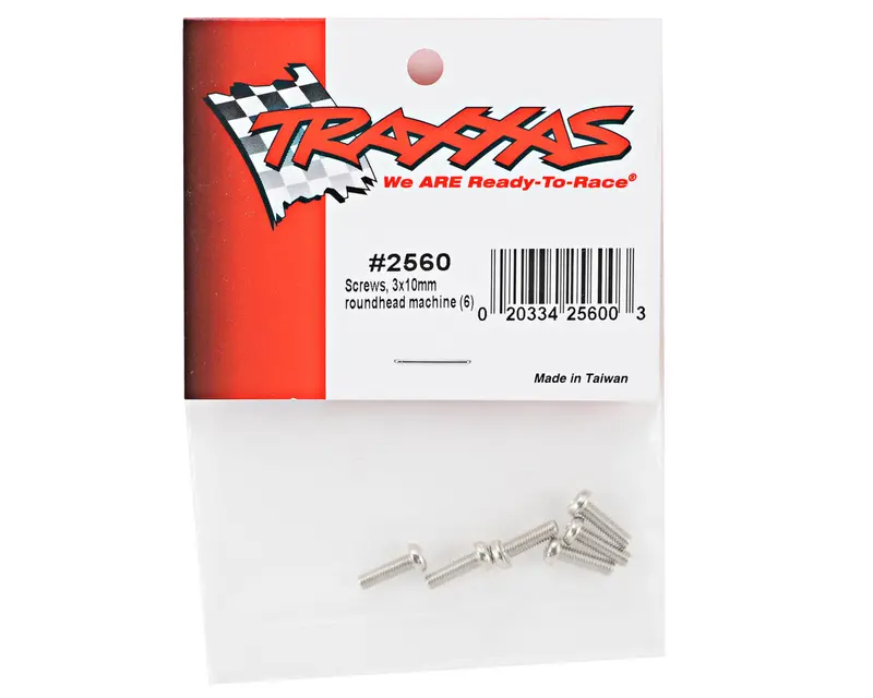 3X10mm Roundhead Machine Screws (6) Tra-2560 1