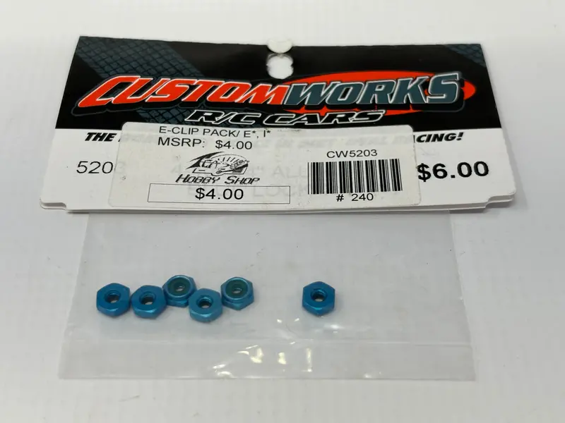 4-40 X 1/4" Blue Aluminum Locknut (6) 1