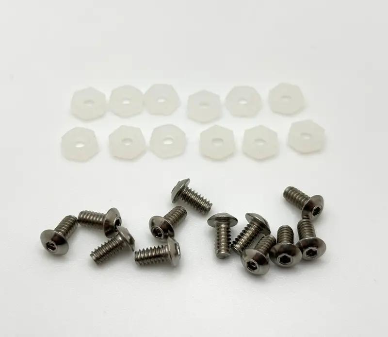 4-40 X 1/4 Lexan Body Stainless Button Head Screw & Plastic Nut Kit (12 Pieces Ea), Vrc-1017 1