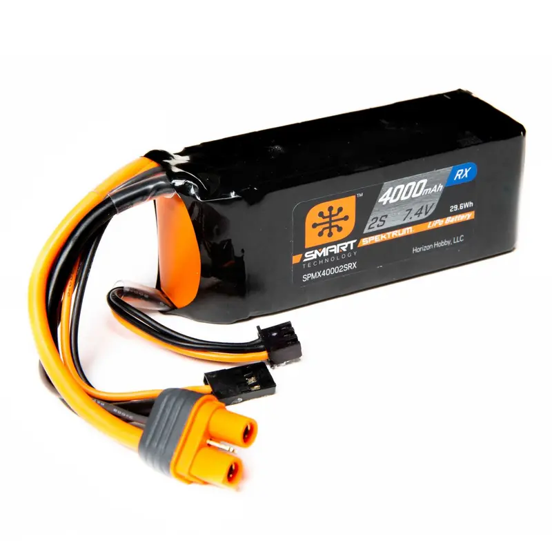 4000Mah 2S 7.4V Smart Lipo Receiver Battery; Ic3 1