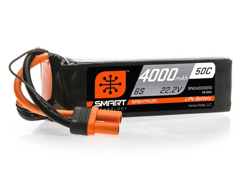 4000Mah 6S 22.2V 50C Smart Lipo Battery; Ic5 1