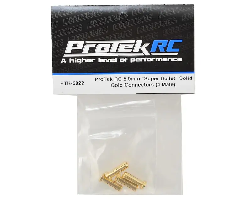5.0Mm "Super Bullet" Solid Gold Connectors (4 Male) Ptk-5022 1