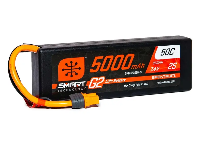 5000Mah 2S 7.4V Smart G2 50C Ic3 1