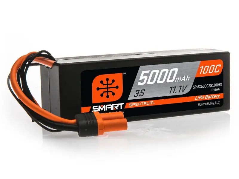 5000Mah 3S 11.1V 100C Smart Lipo Hardcase; Ic3 1