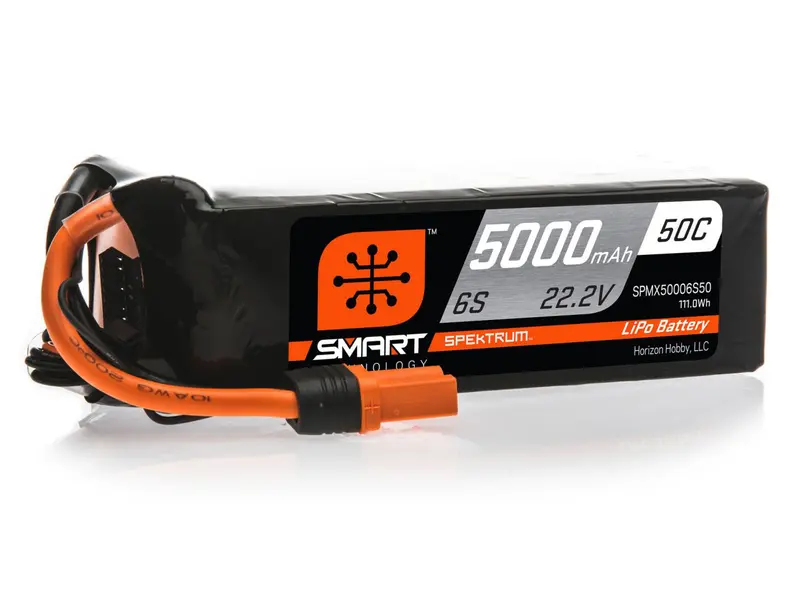 5000Mah 6S 22.2V 50C Smart Lipo Battery; Ic5 1