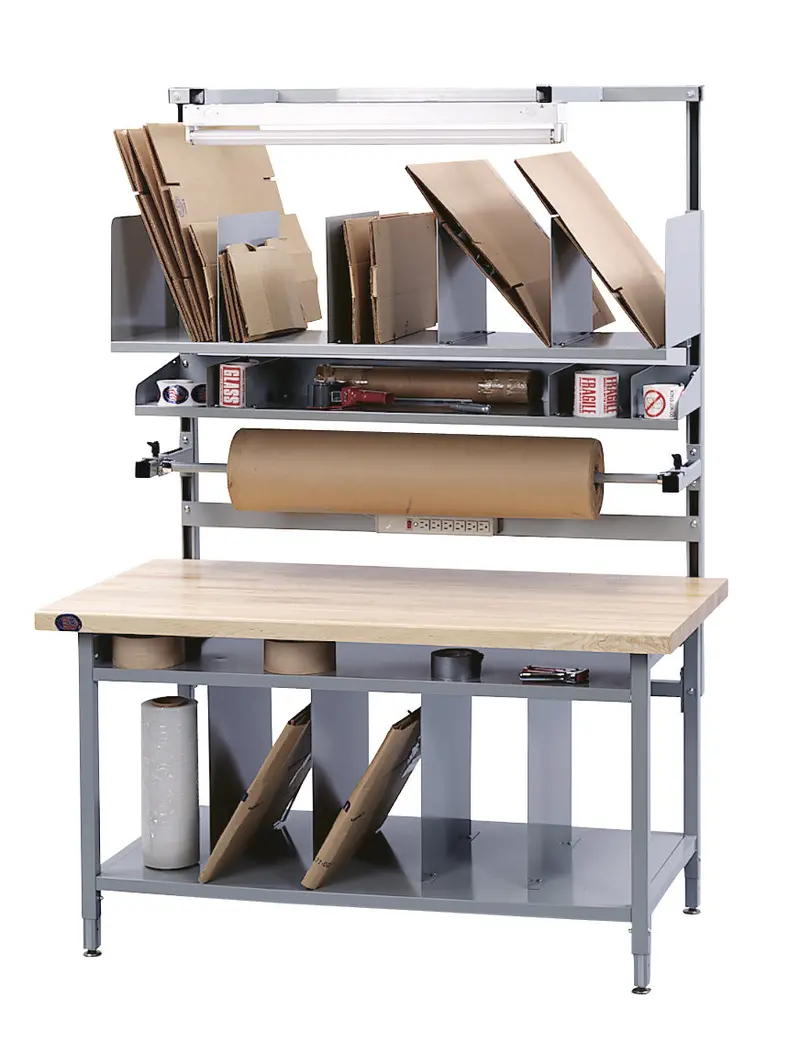 60" X 30" Complete Pack Bench W/Maple Surface (Bib7) 1