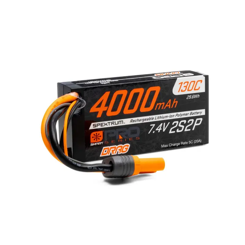 7.4V 4000Mah 2S 130C Smart No Prep Drag Lipo Battery: Ic5 1
