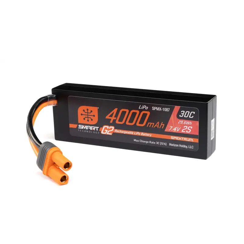 7.4V 4000Mah 2S 30C Smart G2 Hardcase Lipo Battery: Ic5 1