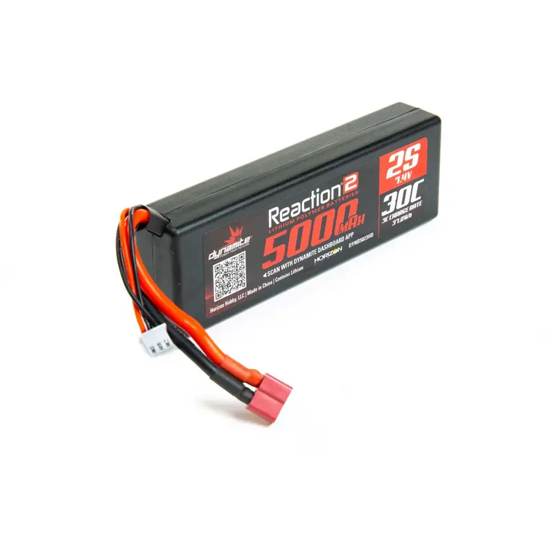 7.4V 5000 Mah 2S 30C Lipo, Hardcase: Deans 1