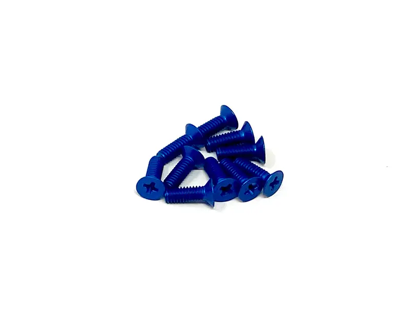 8-32 X 1/2 Flat Head Phillips Screws - Aluminum 1