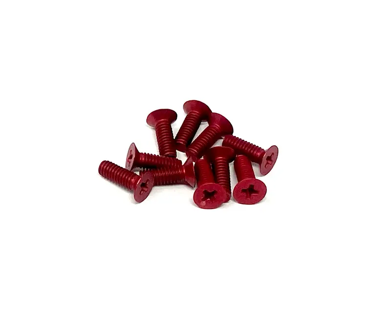 8-32 X 1/2 Flat Head Phillips Screws - Aluminum 2