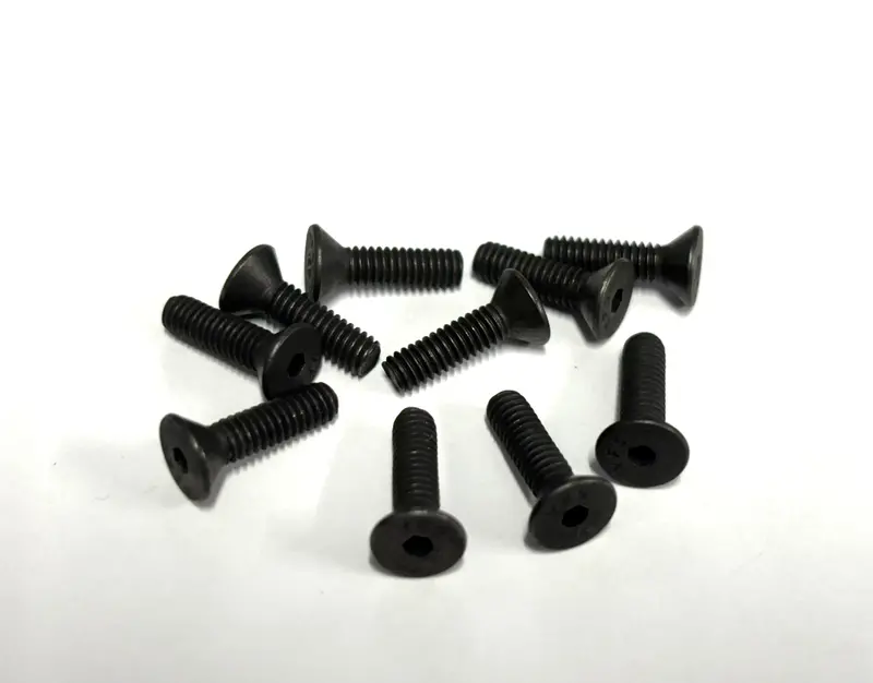 8-32 X 5/8 Flat Head Socket Cap Screws (Black Steel) Set Of 10, Vrc-8102 1