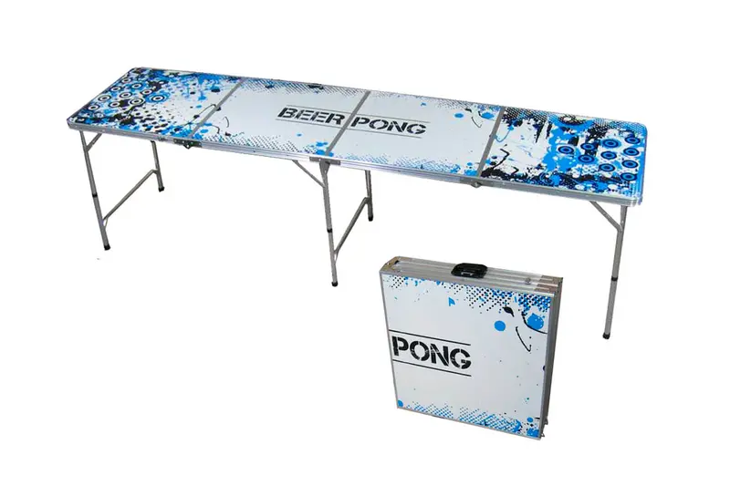 8' Jett Beer Pong Table Portable With Case 1
