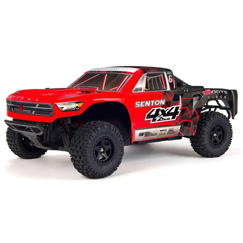 Aarma Senton Mega 3S 1/10 4Wd Sc Truck Rtr Red/Blk, Ara102715t1 1
