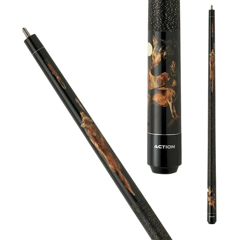 Action Adventure Adv85 Wolf Pool Cue Black With Wrap 13Mm 19Oz 1
