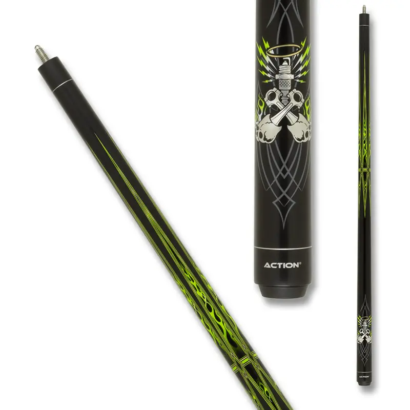 Action Garage Act167 Pool Cue Black/Green 13Mm 19Oz 1