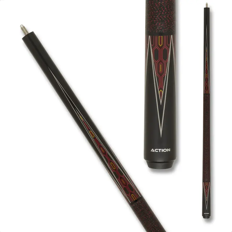 Action Impact Imp68 Silver Points Cue Black/Red 13Mm 19Oz 1