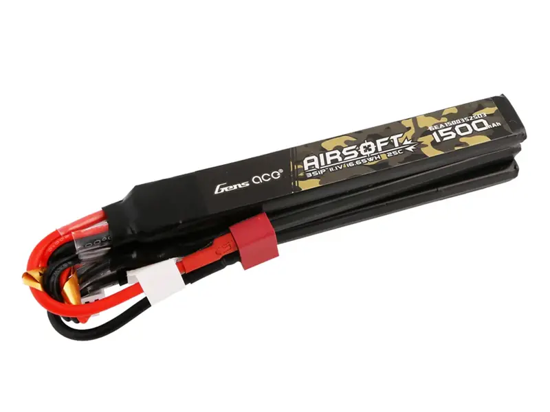 Airsoft 3S 1500Mah 25C With Deans-3X (Fit Most Aeg) 1