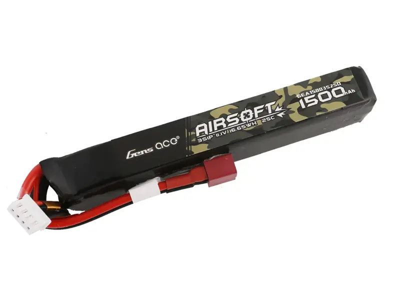 Airsoft 3S 1500Mah 25C With Deans (Fit Most Aeg) 1