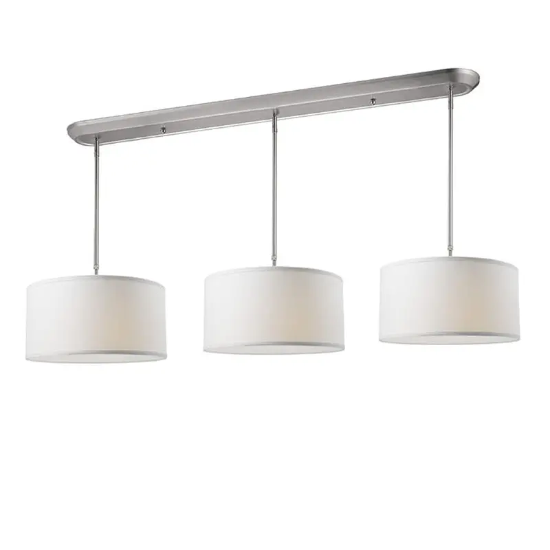 Albion Brushed Nickel - White Drum 1