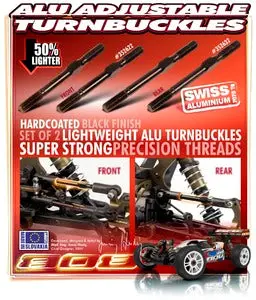 Alu Adj. Turnbuckle 64Mm M5 L/R - Swiss 7075 T6 (2) 1