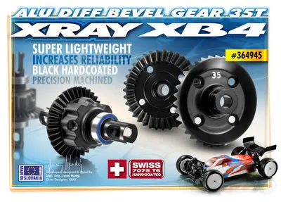 Alu Diff. Bevel Gear 35T - 7075 T6 Hard Coated 1