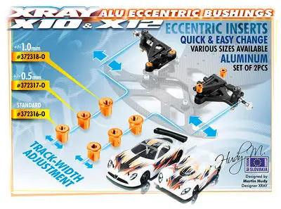 Alu Eccentric Bushing 0.5Mm - Orange (2) 1