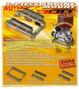 Alu One-Piece Engine Mount - Swiss 7075 T6 - Hard Coated 1