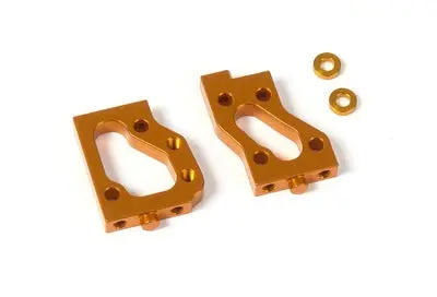 Alu Radio Plate Mounts (L+R) - Swiss 7075 T6 - Orange 1