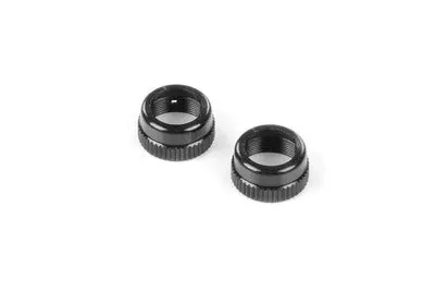 Alu Shock Cap-Nut With Vent Hole - Black (2) 1