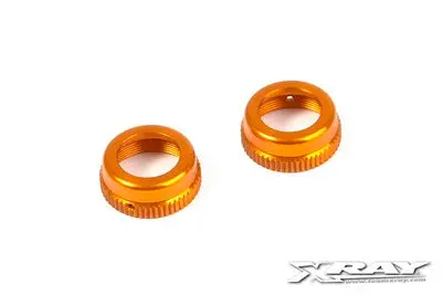 Alu Shock Cap-Nut With Vent Hole - Orange (2) 1