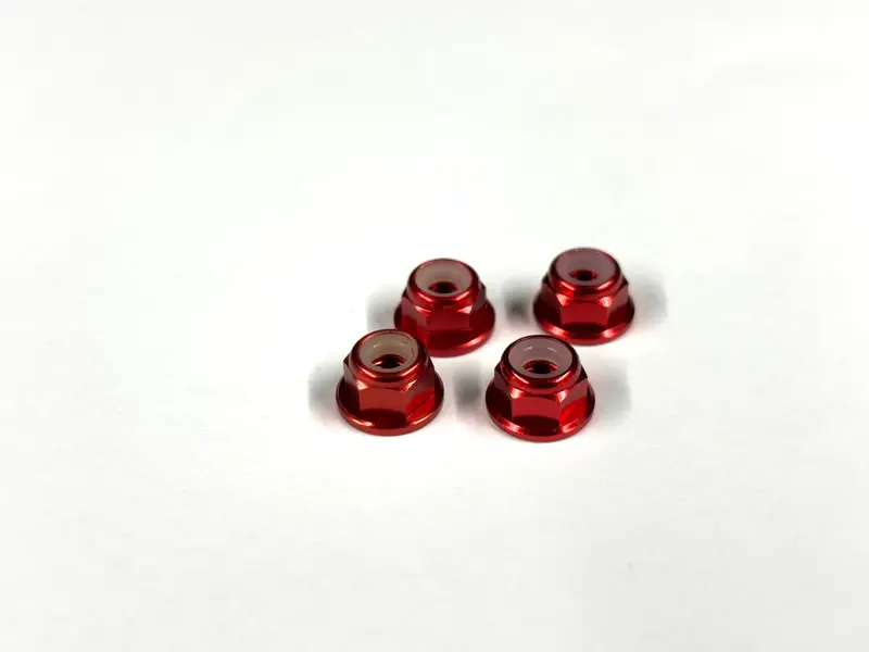 Aluminum 4Mm Hex Lock Nut Flanged 2