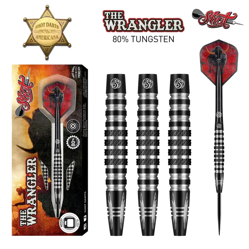 Americana The Wrangler Steel Tip Dart Set- 80% Tungsten Barrels 1