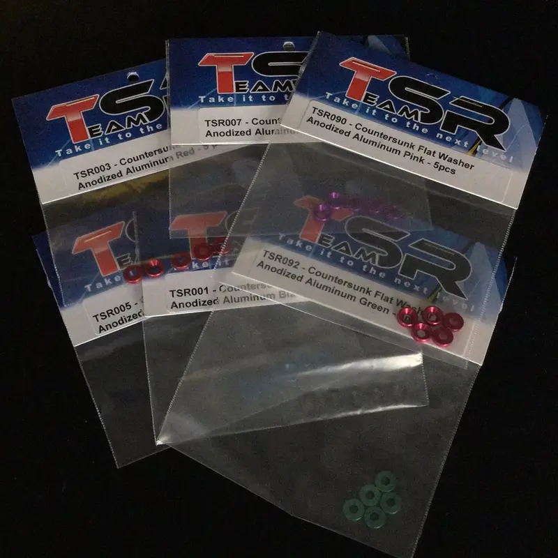 Anodized Aluminum Countersunk Washers 3Mm 5 Pack 1