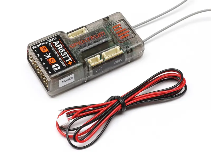 Ar637t+ Dsmx 6-Channel As3x+ & Safe Telemetry Receiver 1