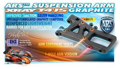 Ars - Active Rear Suspension Arm - Graphite - 1-Hole 1