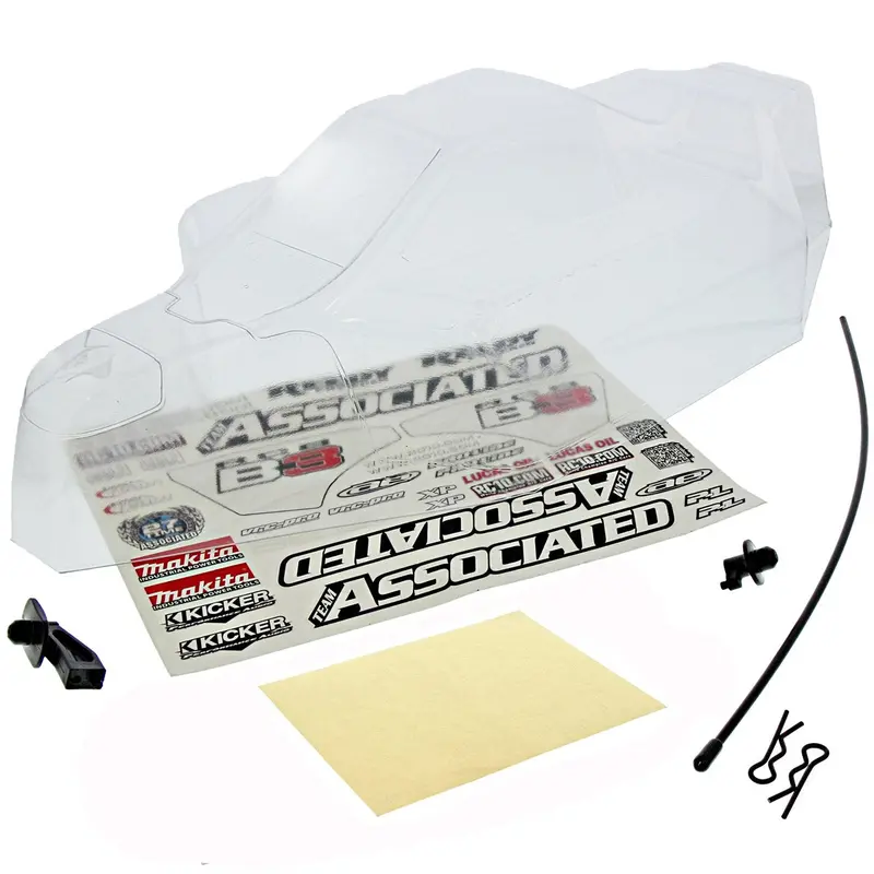 Associated 1/8 Rc8b3.1 Clear Body, Posts & Decals 1