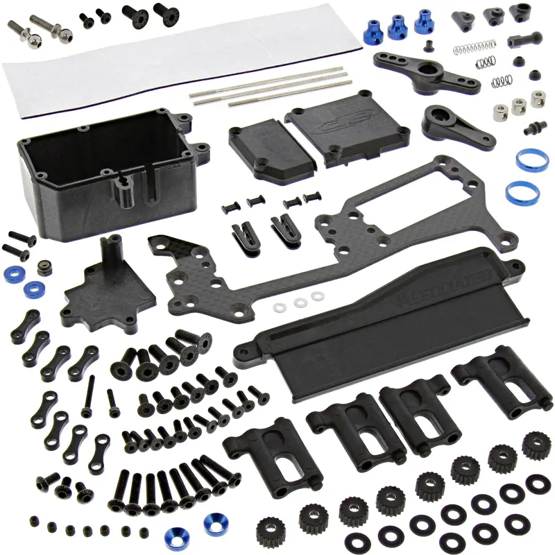 Associated 1/8 Rc8b3.1 Radio, Battery Tray & Linkage 1