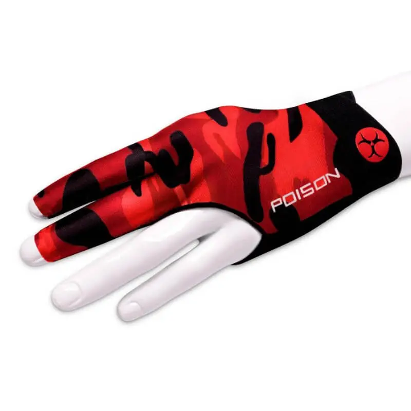 Billiard Glove Poison Camo Red Left Hand 1