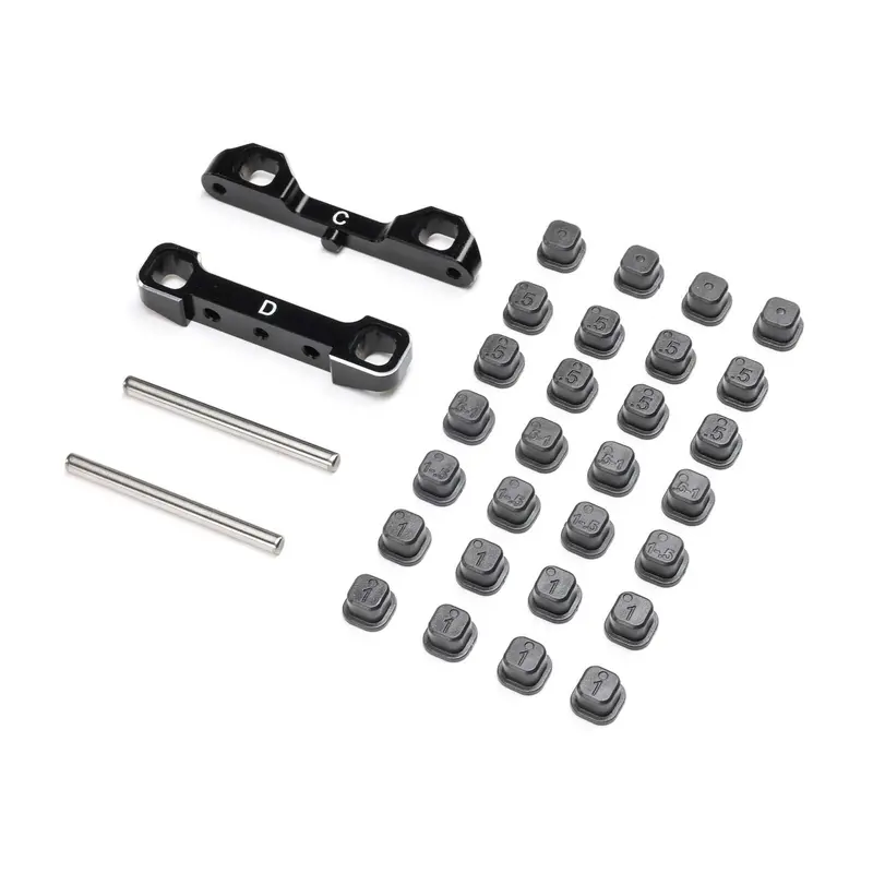 Black Adjustable Pivot Set C & D (Losi 22S Sprint), Tlr-1055 1